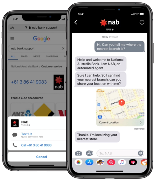 NAB Digital iMessage chat